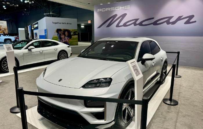 Macan EV at the NY auto show